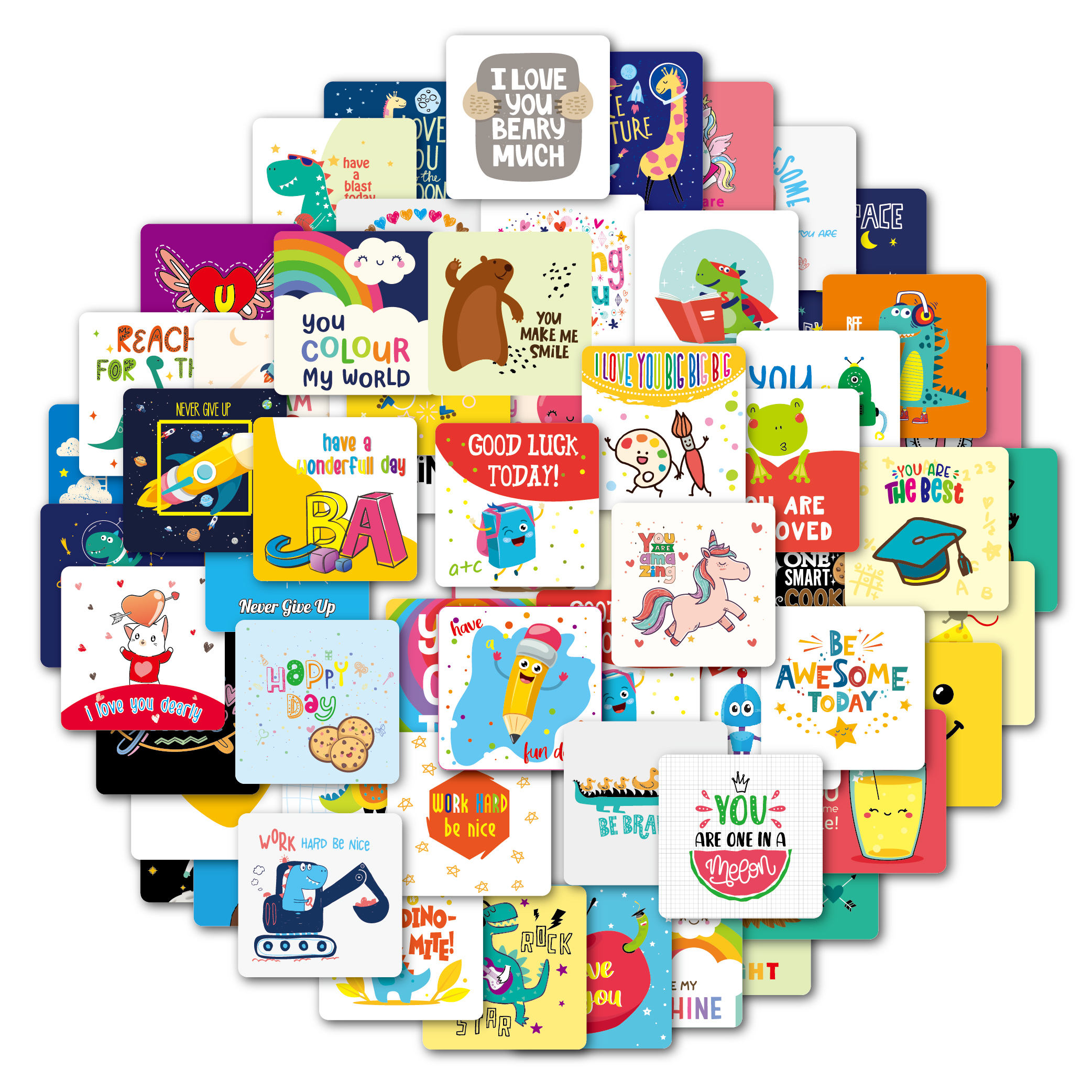 🌈60 Motivational Cards for Kids