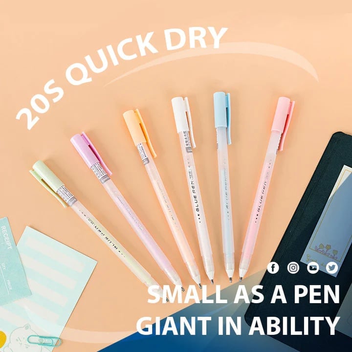 Scrapbook Quick Dry Glue Pen（set of 6）