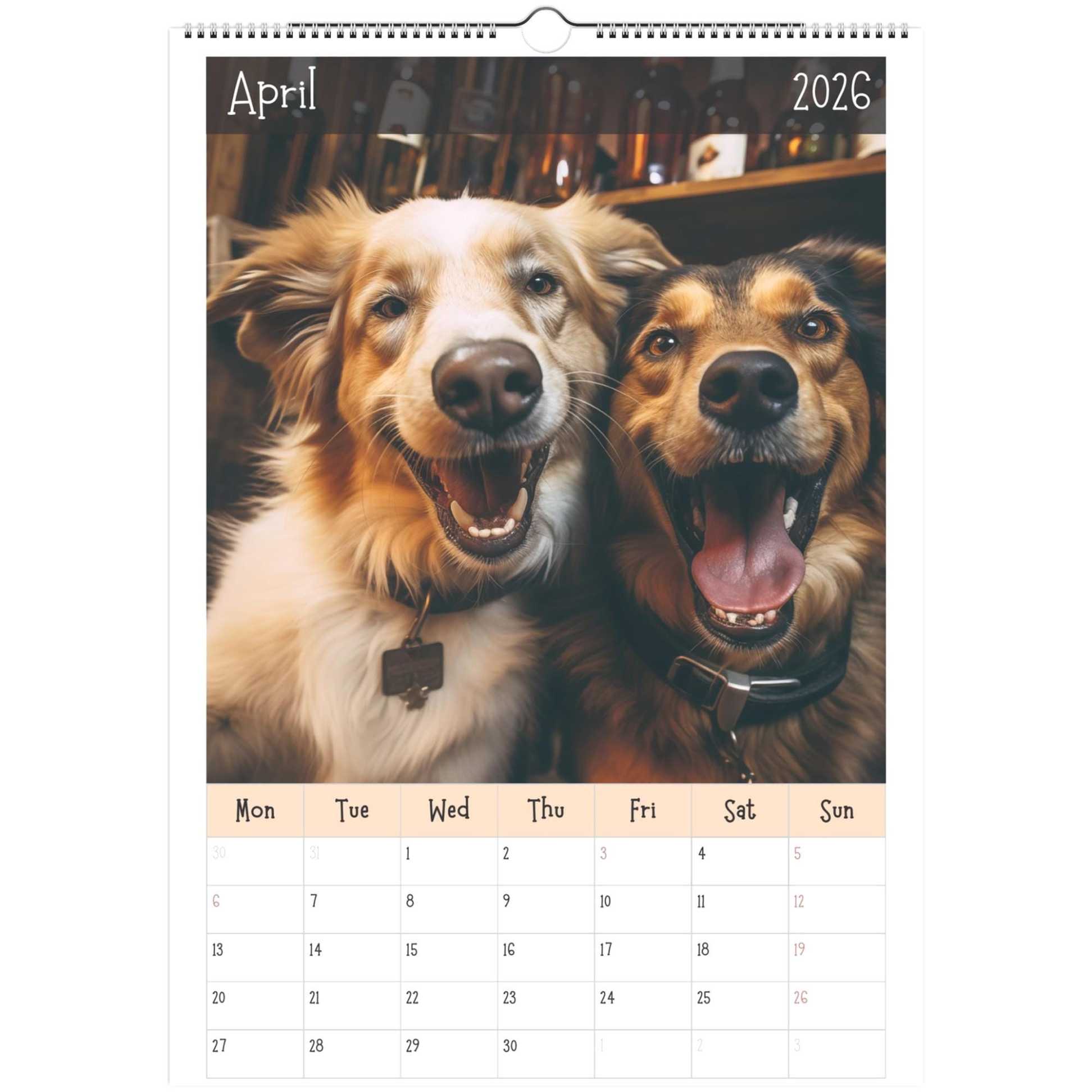 "Pawty Time" Wall Calendar 2026