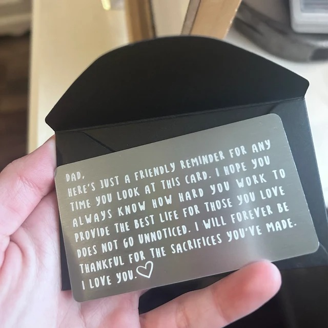Remind Dad How Much He Means to You Wallet Card