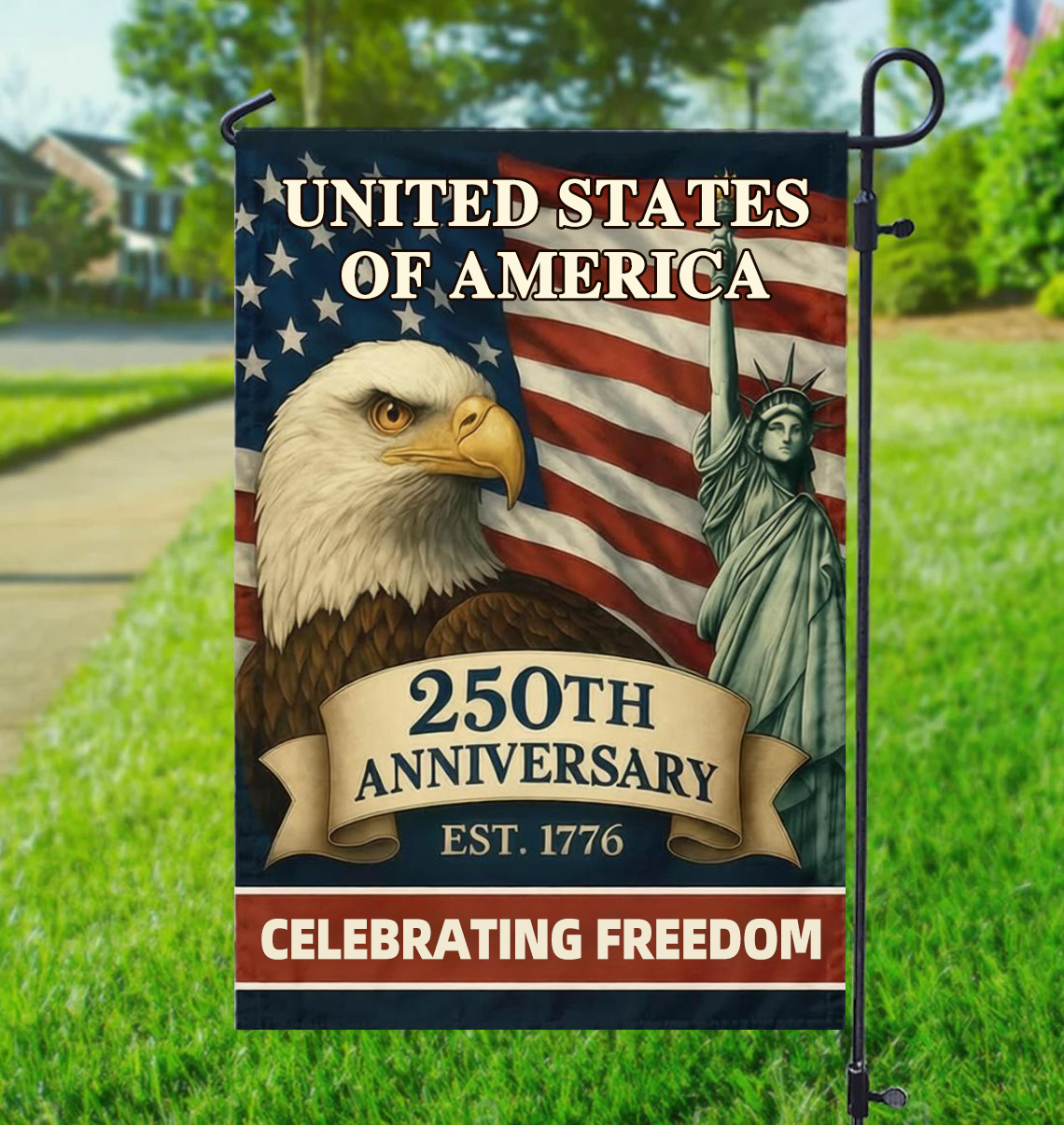 America 250th Anniversary Garden Flag