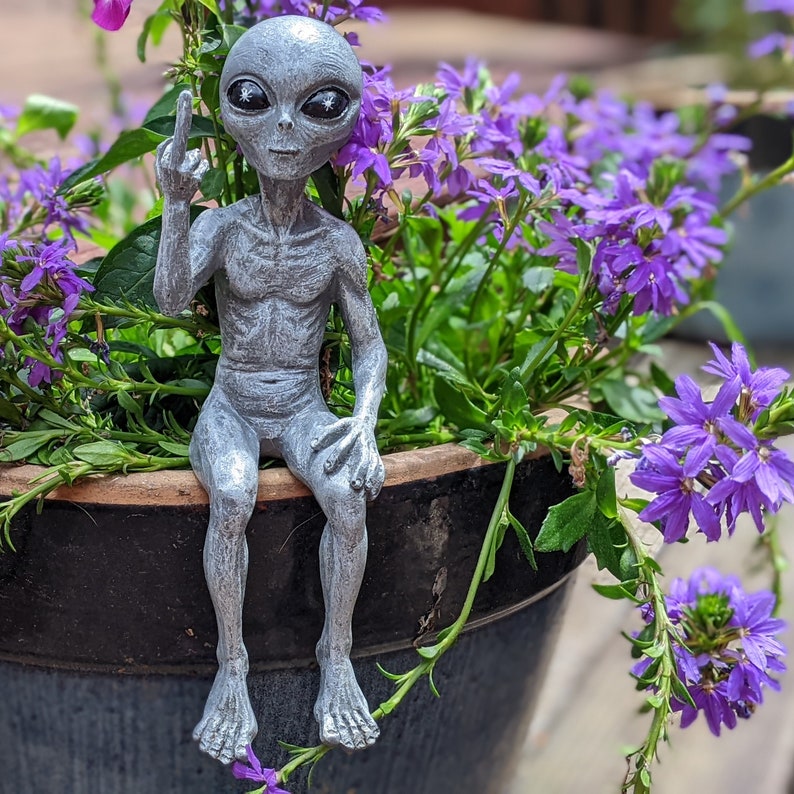 Rude Alien Statue