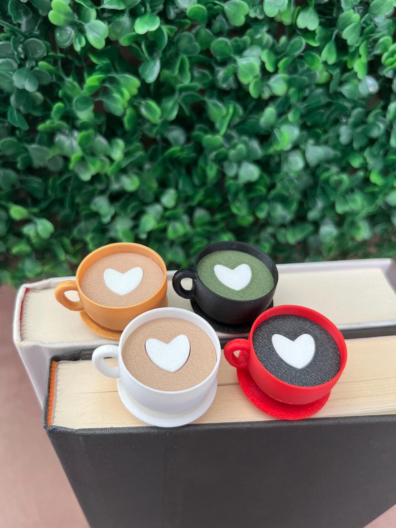 Cup of Coffee Bookish Bookmark - 3D Printed