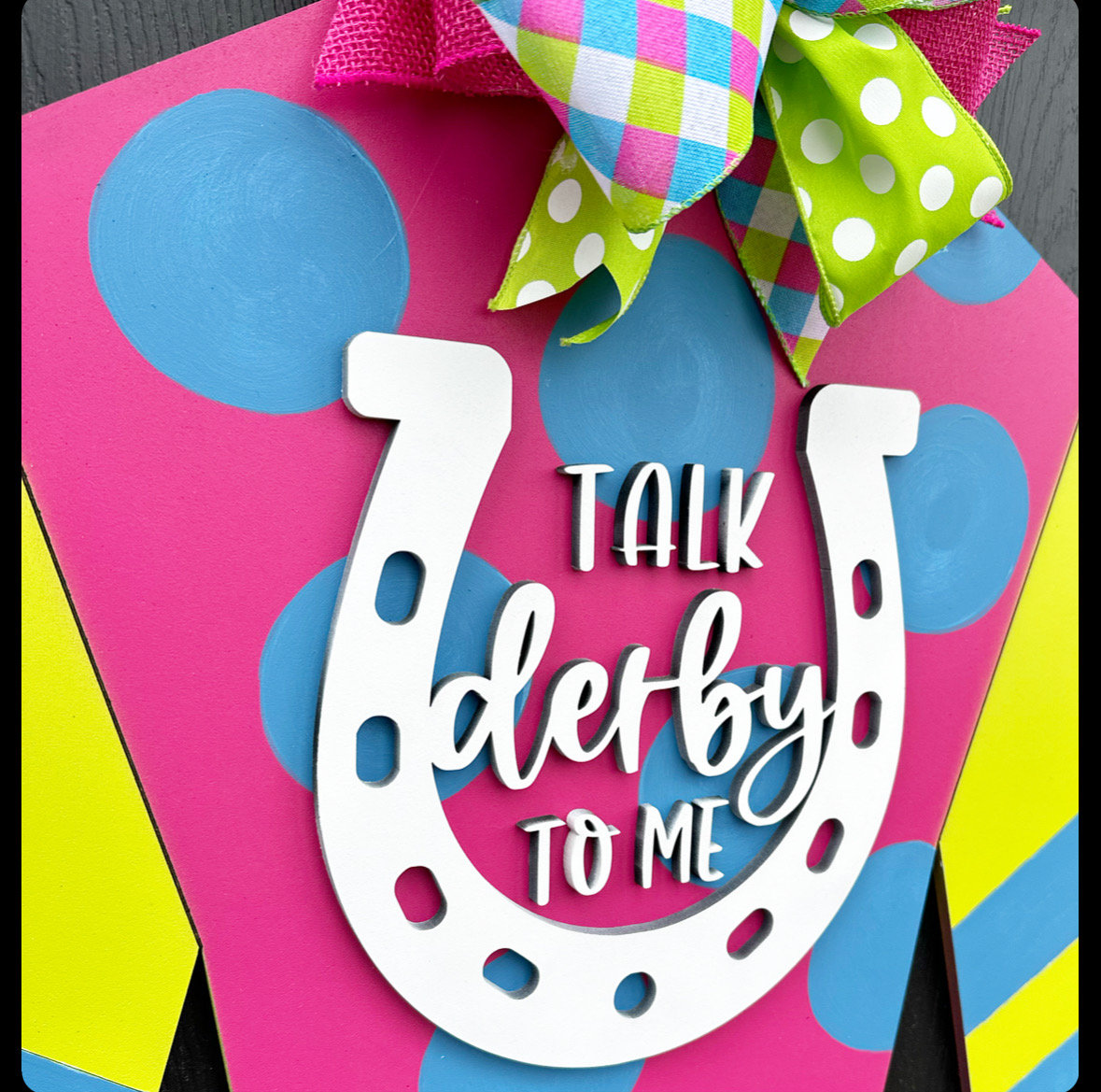 Kentucky Derby Door Hanger-Jockey Silk Door Sign