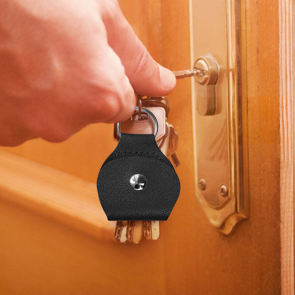 Double Sided Engraved Pocket Hug Token with Leather