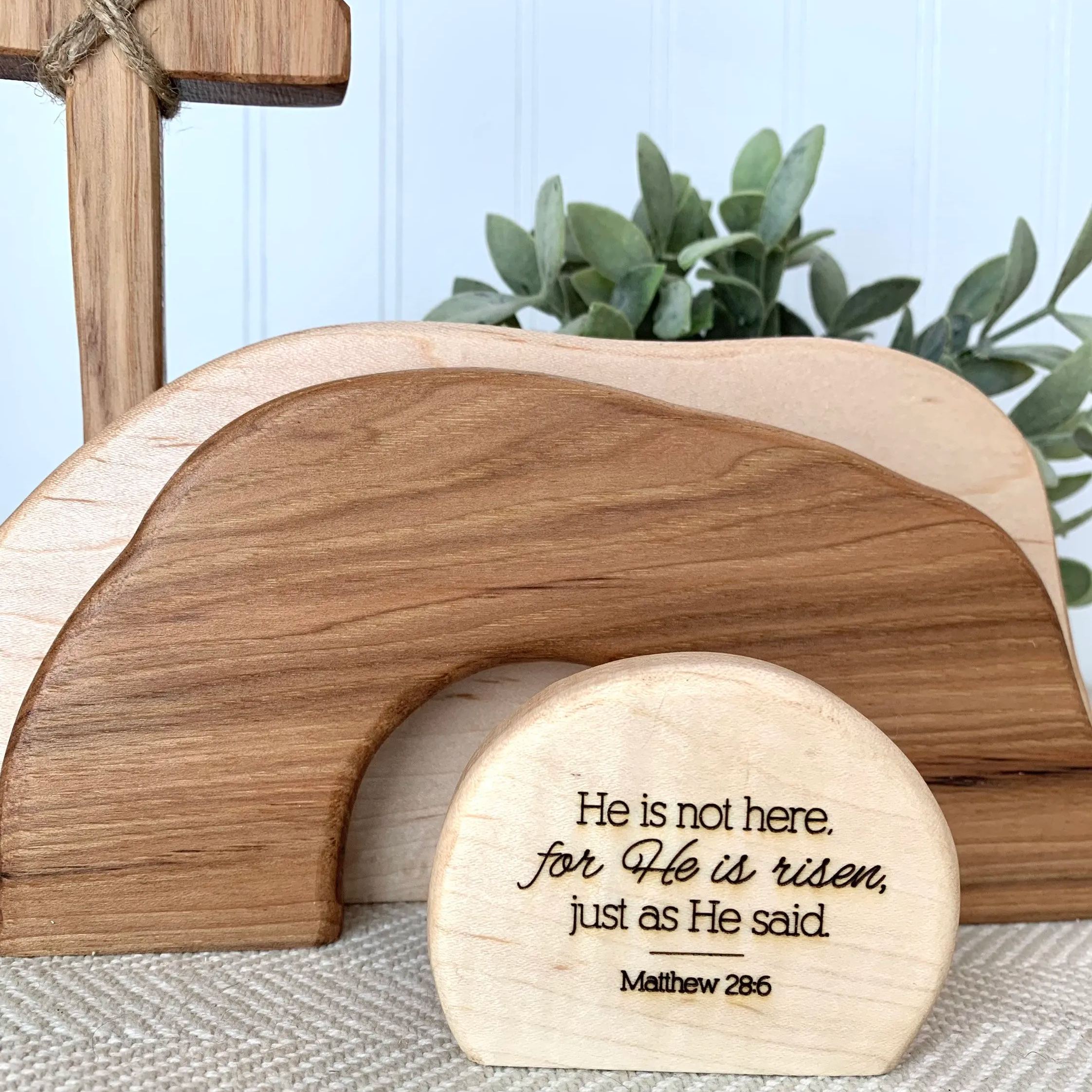 Empty tomb Easter decor