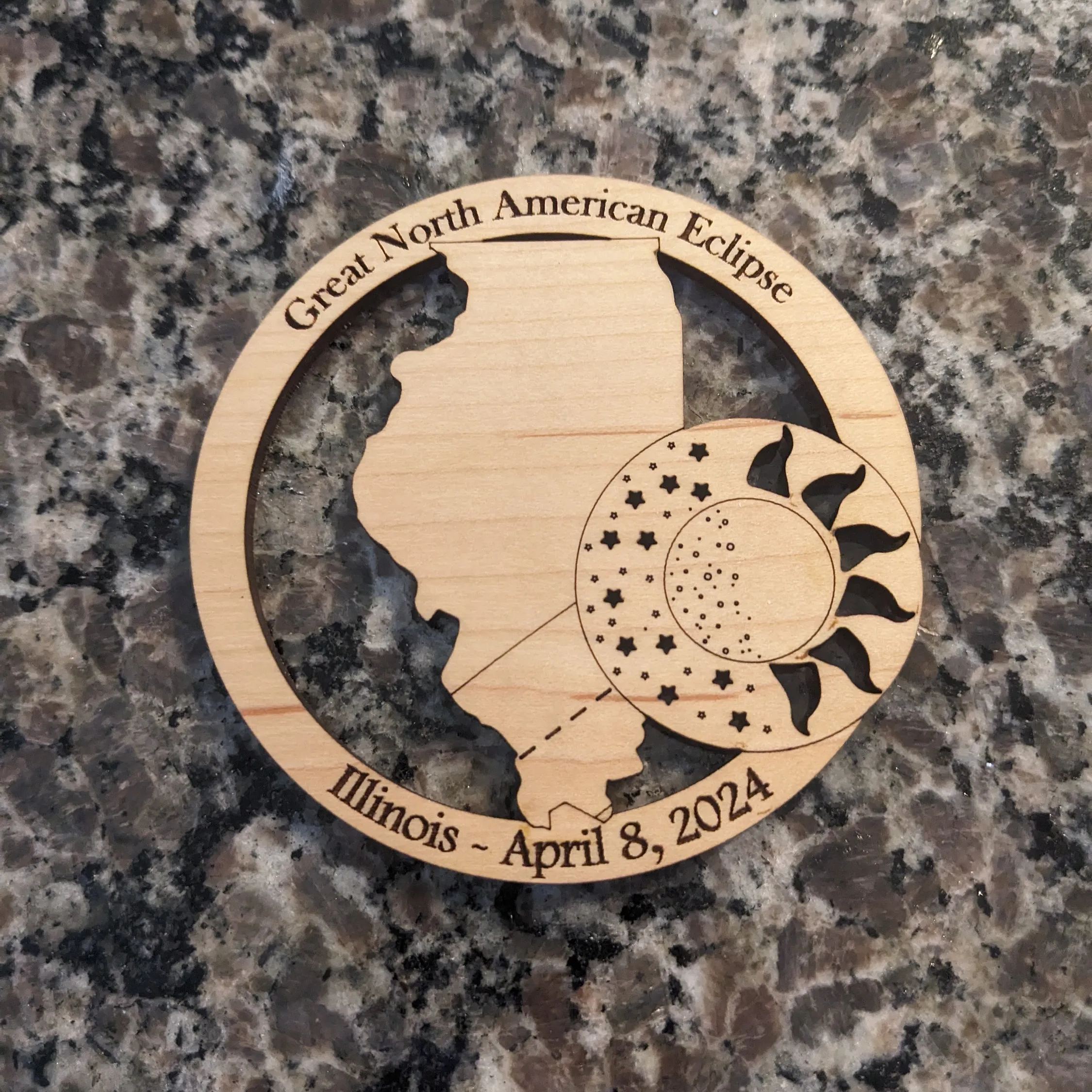 2024 Solar Eclipse Refrigerator Magnet - North American Eclipse Souvenir
