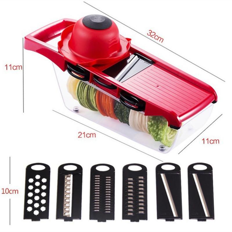 Mandoline Vegetable Slicer With Stainless Steel Blades-Grand Kitchen