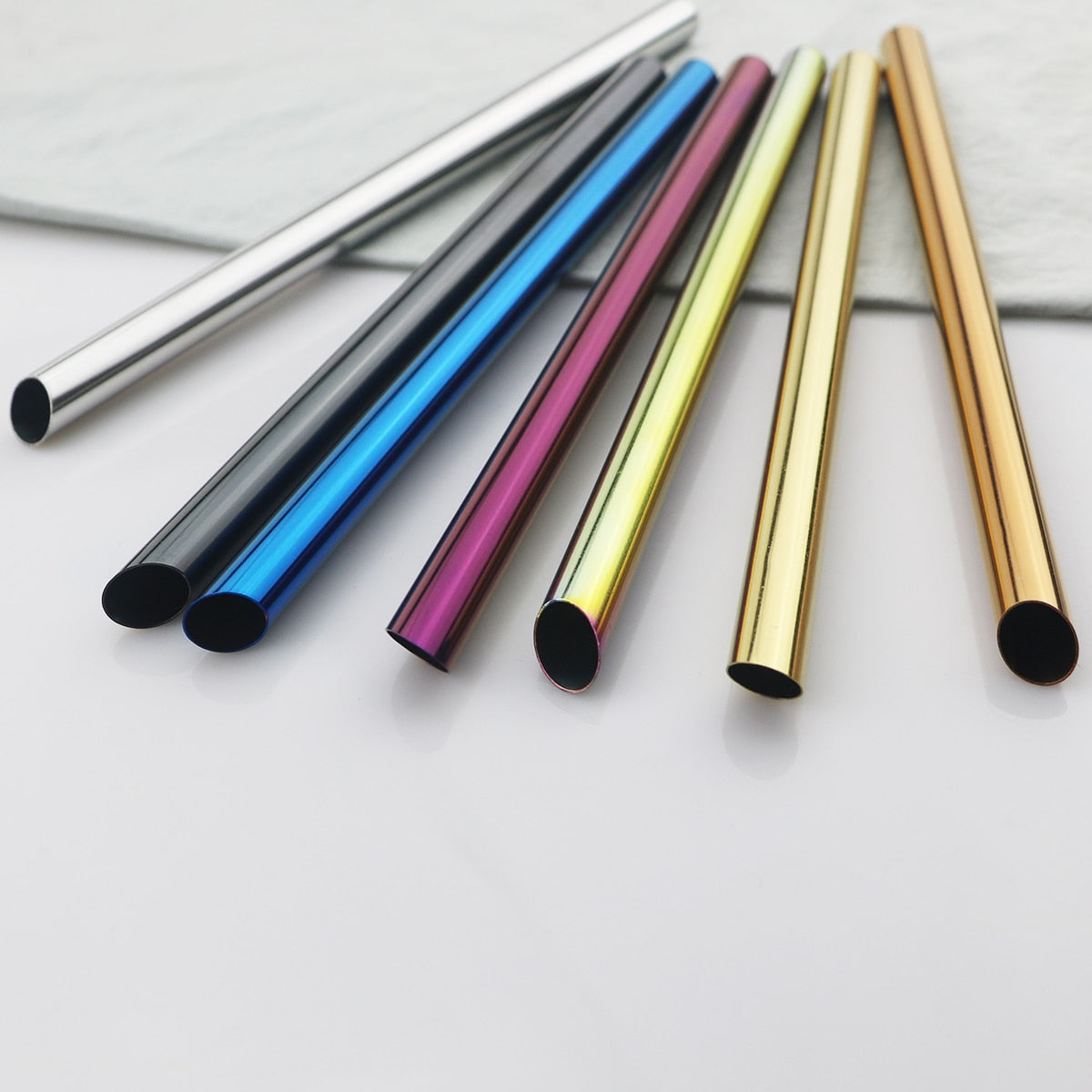 Reusable Drinking Straw Set Wide Metal Straw Stainless Steel Straw-Grand Kitchen