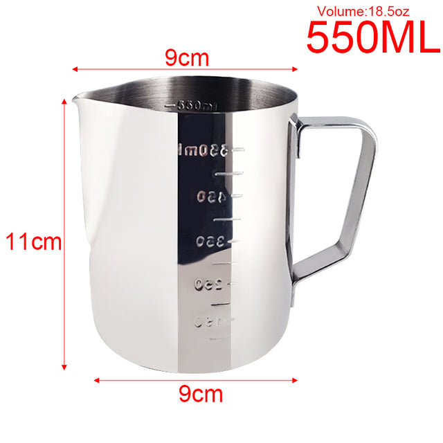 Stainless Steel Pull Flower Coffee Cup Cappuccino Cream Milk Foam Mug-Grand Kitchen