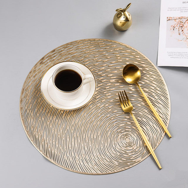 Table Mats Coasters Pad Round Placemat Heat Wear Resistant Placemat-Grand Kitchen