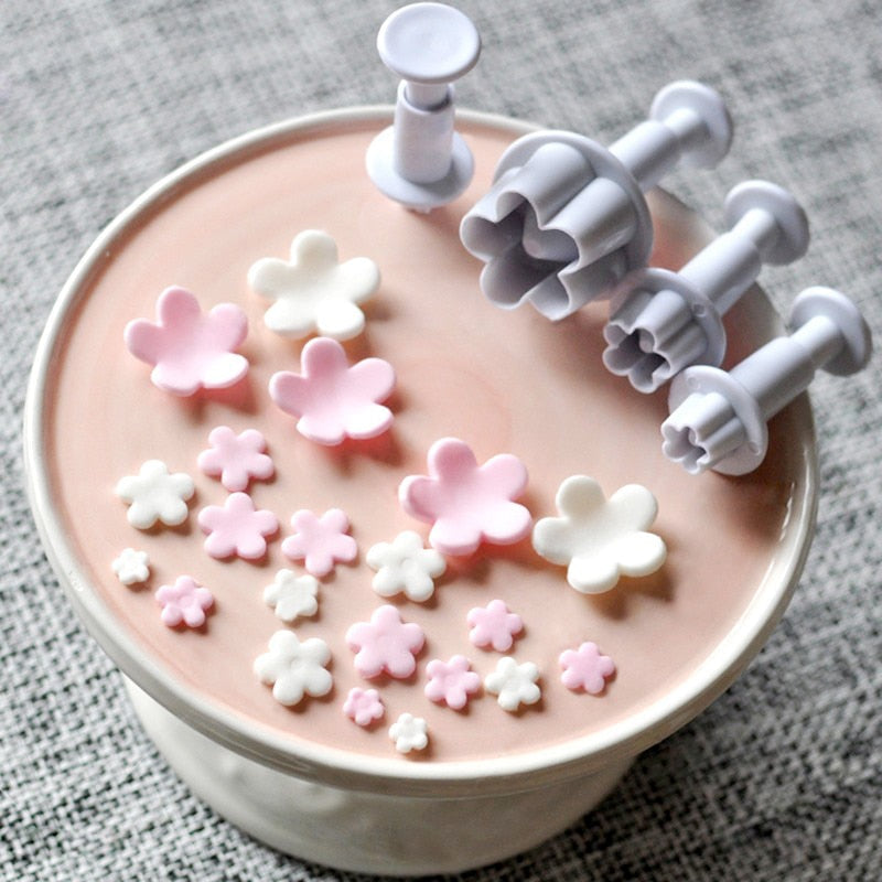4pcs Plum Blossom Flower Fondant Cutter-Grand Kitchen