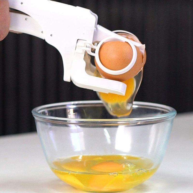 One Handed Egg Cracker Tool, Best Egg Cracker Egg Yolk Separator-Grand Kitchen