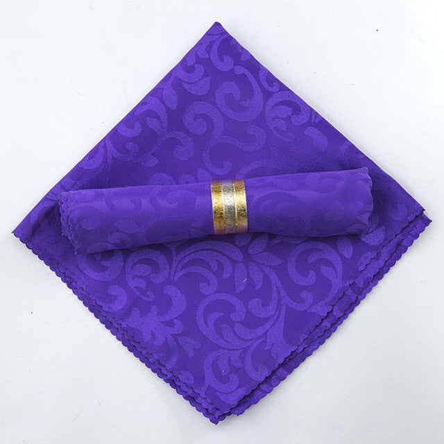 10pcs Polyester Jacquard Table Napkin Dinner Napkins Handkerchiefs-Grand Kitchen