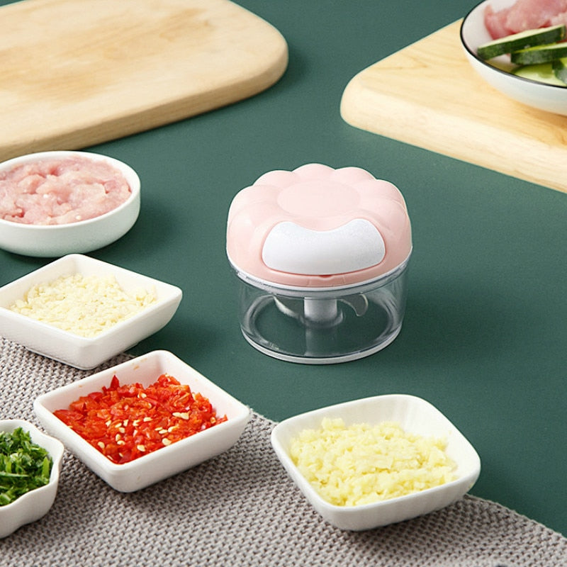 Manual Garlic Press Multi-function Garlic Grinding Chopper Meat Cutter-Grand Kitchen