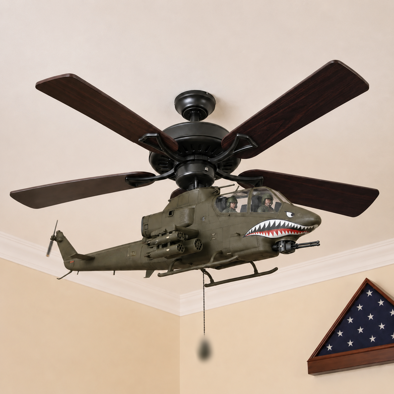 🔥 Hot Sale 50% OFF-🚁 Helicopter Ceiling Fan Decoration – Flying Aviation Display