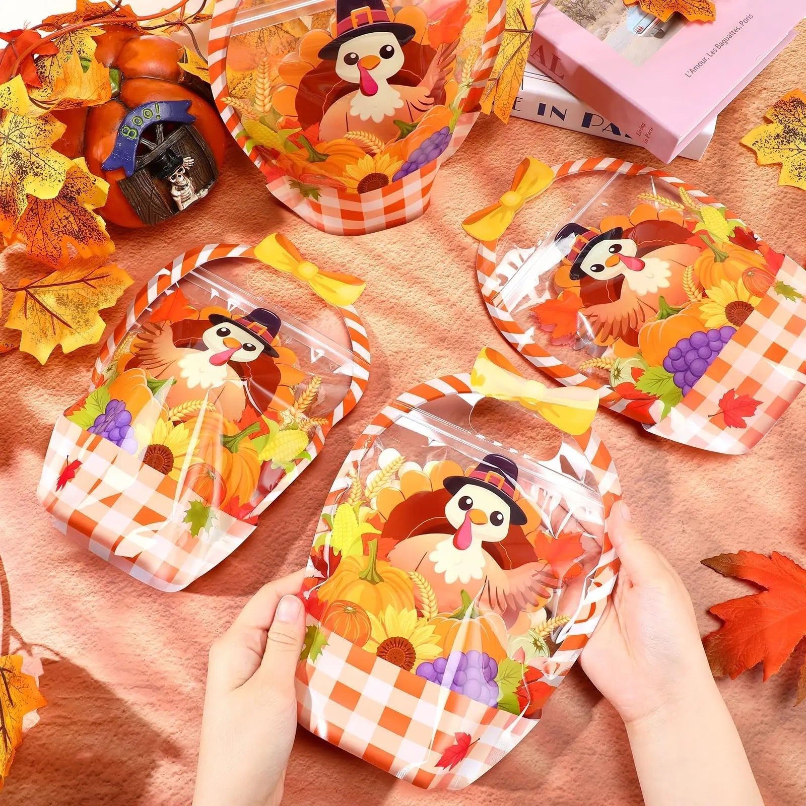 š„Last Day 50% OFF -šHalloween Goodie Bags Plastic Candy Gift Bags with Handle