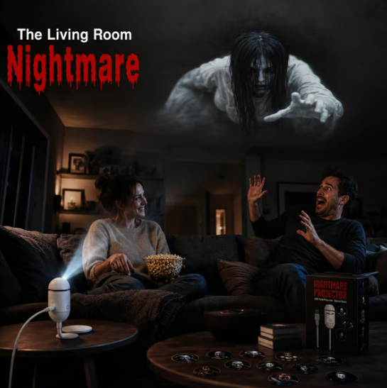 🎃 Nightmare Halloween Projector Light – Animated LED Decoration for a Spooky Haunted Atmosphere