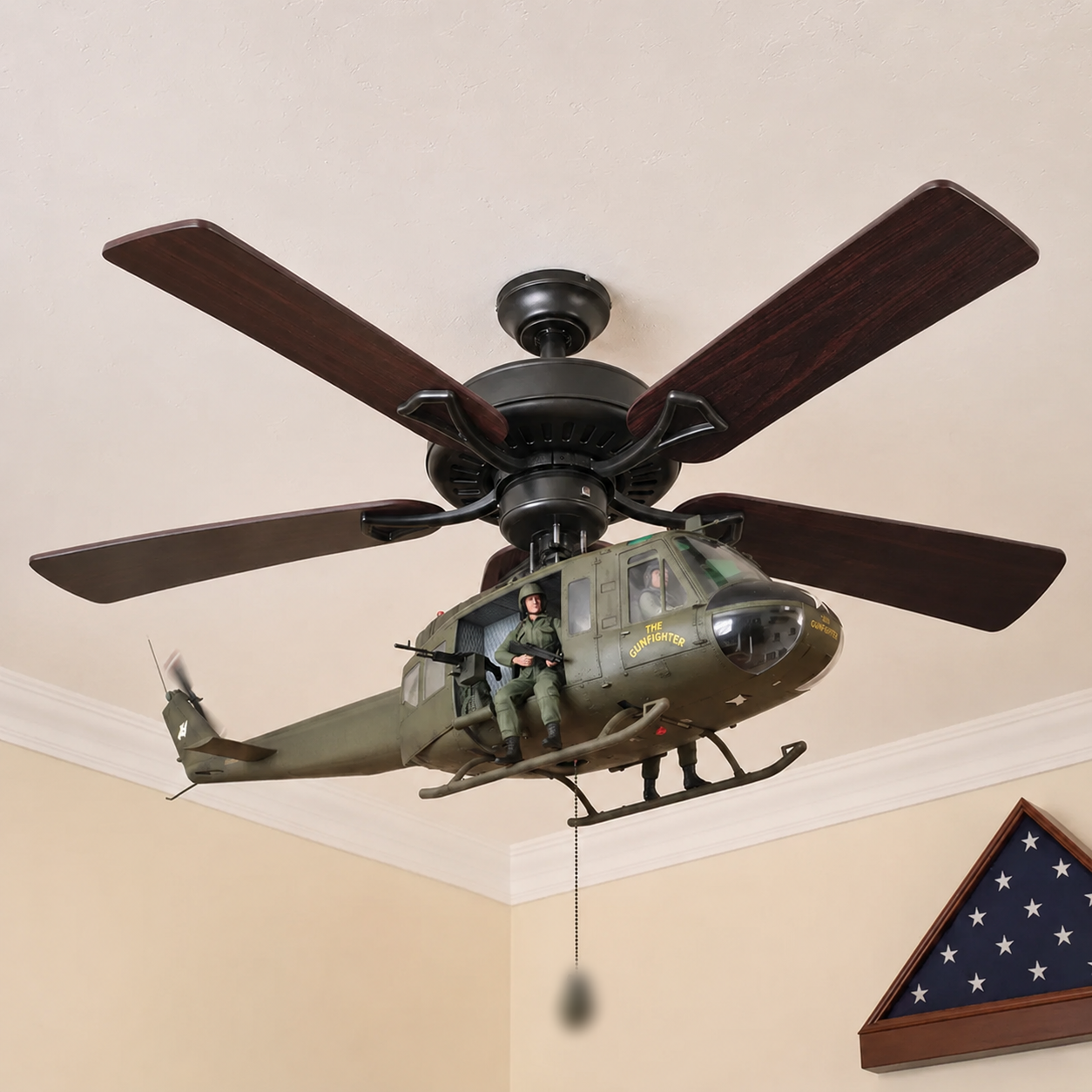 🔥 Hot Sale 50% OFF-🚁 Helicopter Ceiling Fan Decoration – Flying Aviation Display