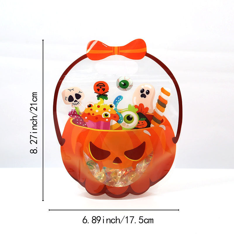 š„Last Day 50% OFF -šHalloween Goodie Bags Plastic Candy Gift Bags with Handle