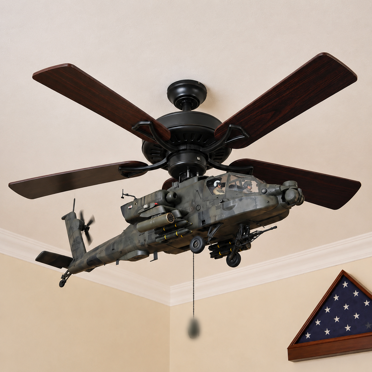 🔥 Hot Sale 50% OFF-🚁 Helicopter Ceiling Fan Decoration – Flying Aviation Display