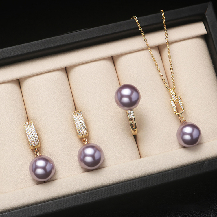 🔥50% OFF❤️🎁 Akoya Pearl Jewelry Set (Necklace, Ring, Earrings)