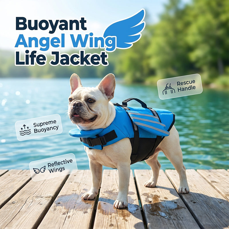 🥳2026 HOT SALE💞Reflective Angel Wing Dog Life Jacket – High‑buoyancy, quick‑rescue handle & breathable mesh. Reflective strips for evening swims. Safe & adorable! 🌊✨