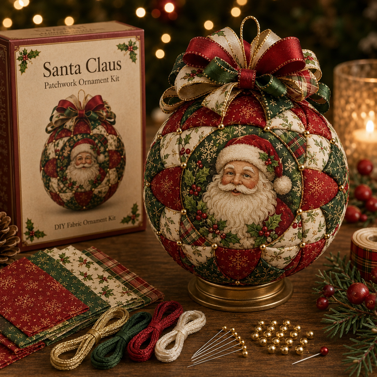 🎄 Christmas Special – 50% OFF 🎁 Christmas Classics Patchwork Ornament DIY Kit