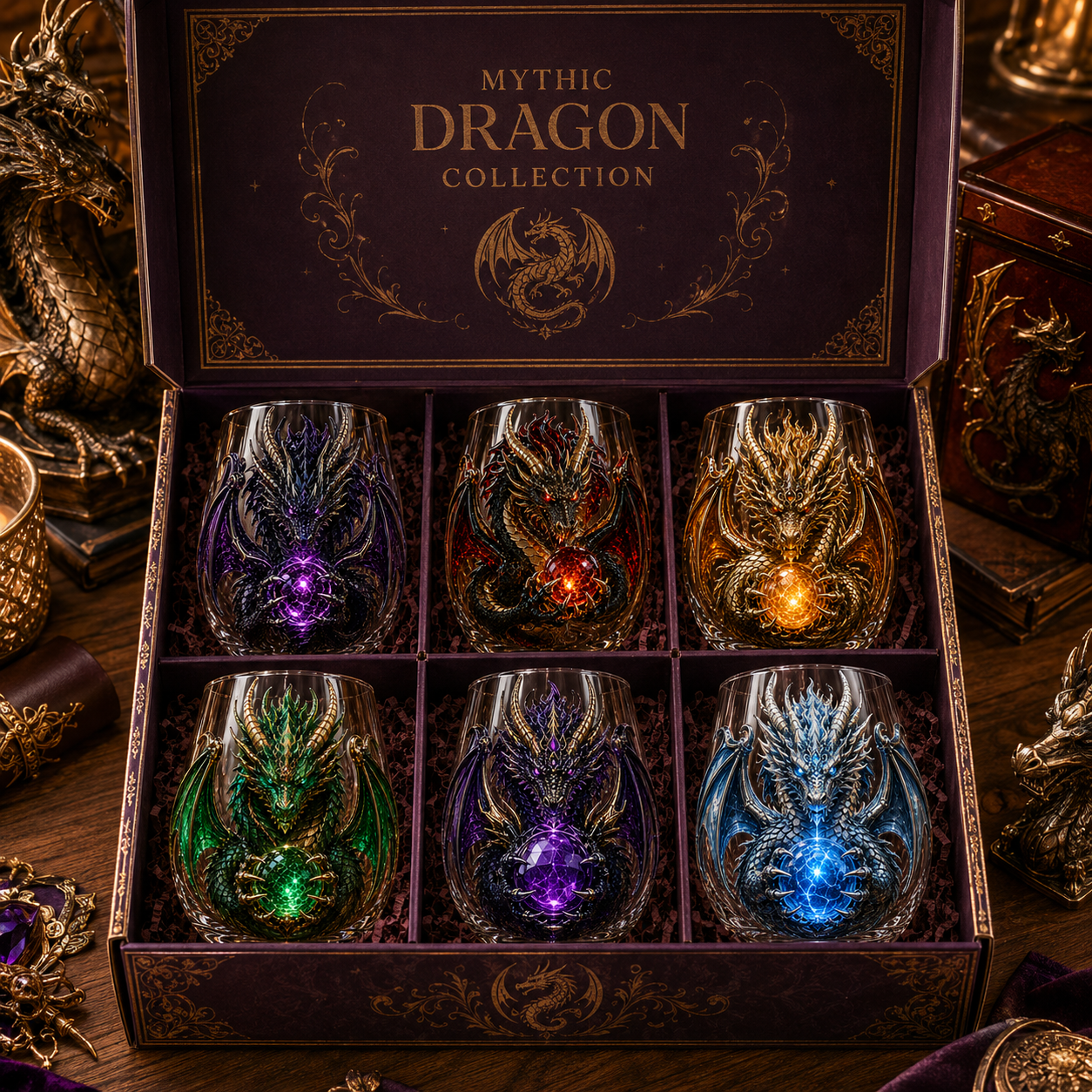 🐉✨ 3D Mythic Dragon Glass Art Cup | Luxury Raised Fantasy Glassware for Whiskey, Home Bar Décor & Legendary Gifts ^🎁