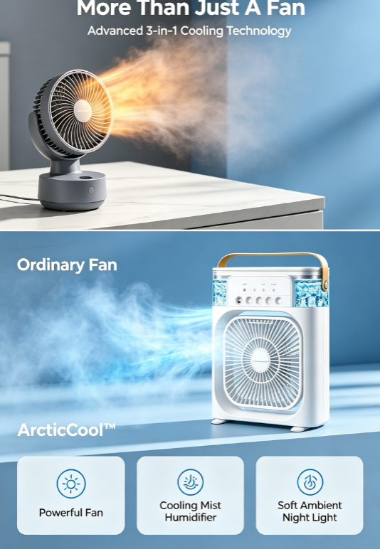❄️ ArcticCool™ Portable Air Cooler Fan-Cool Air Anywhere, Anytime   
