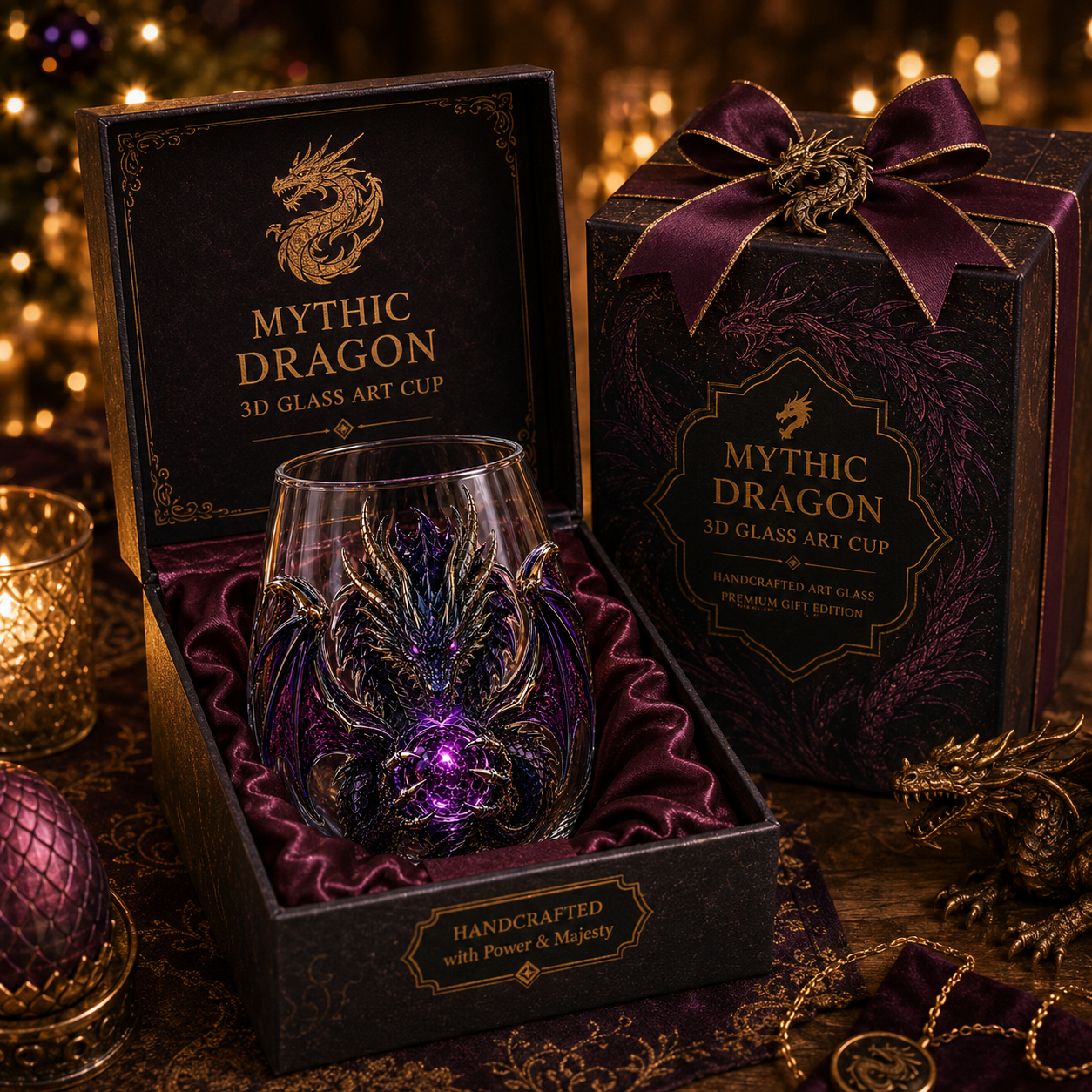 🐉✨ 3D Mythic Dragon Glass Art Cup | Luxury Raised Fantasy Glassware for Whiskey, Home Bar Décor & Legendary Gifts ^🎁
