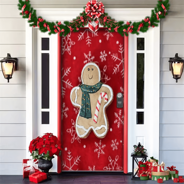Last day 49% OFF🌟2025 Christmas and Halloween front door decoration