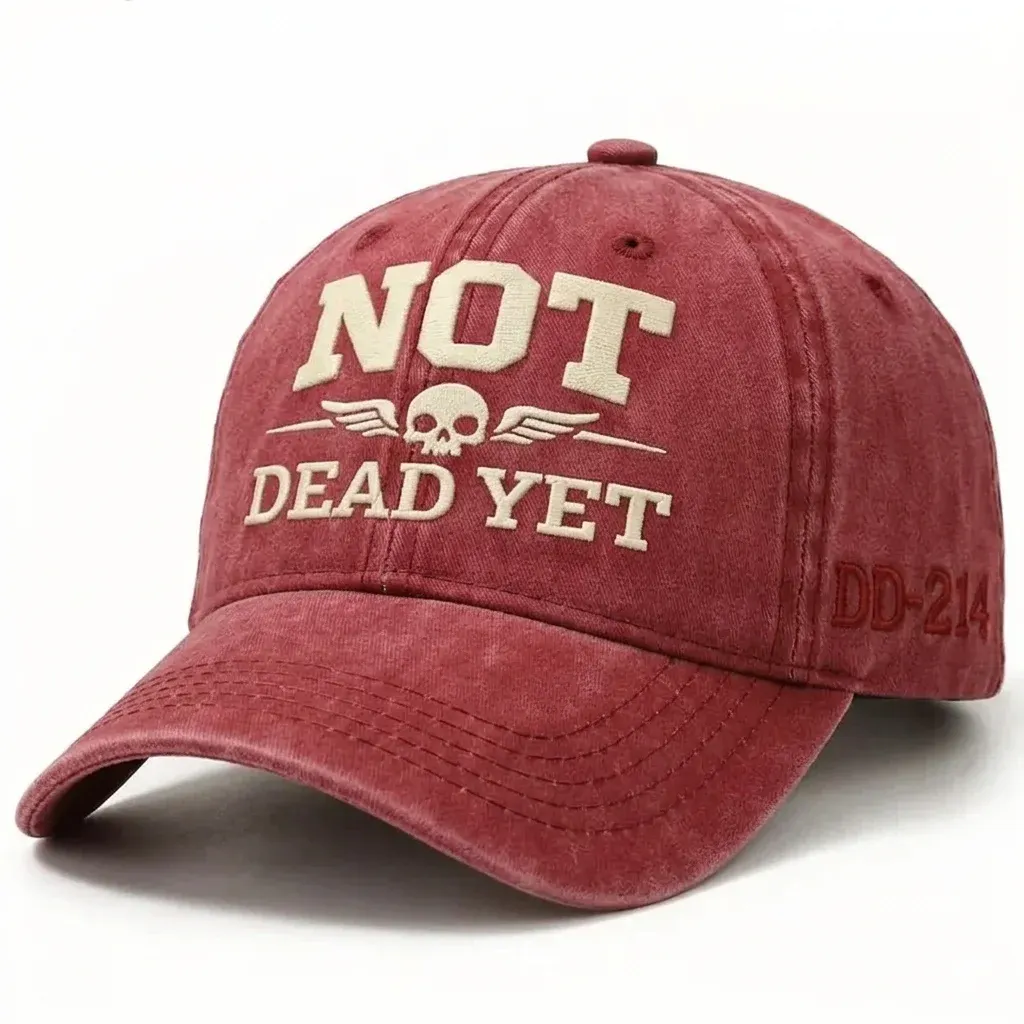 💥Flash Sale – Up to 50% Off! 🧢NOT DEAD YET Veteran Dad Hat