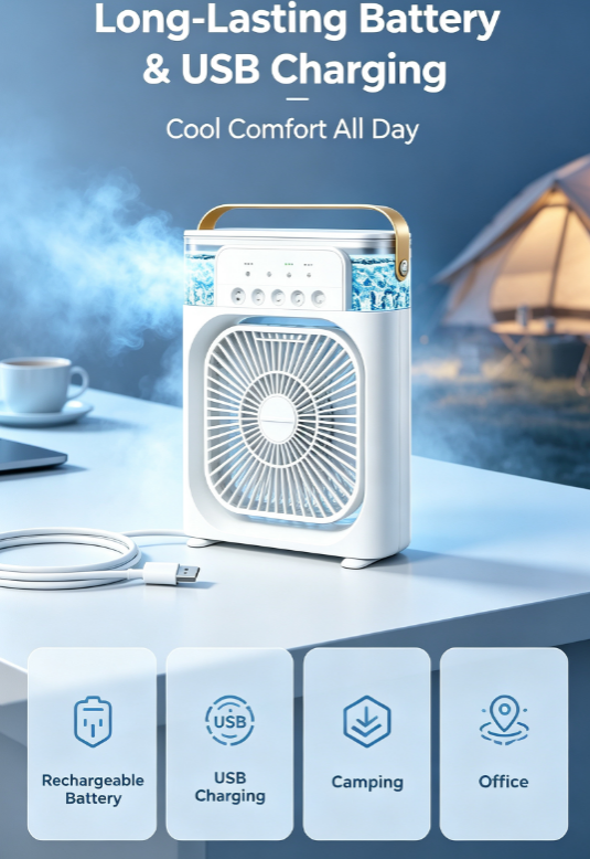 ❄️ ArcticCool™ Portable Air Cooler Fan-Cool Air Anywhere, Anytime   