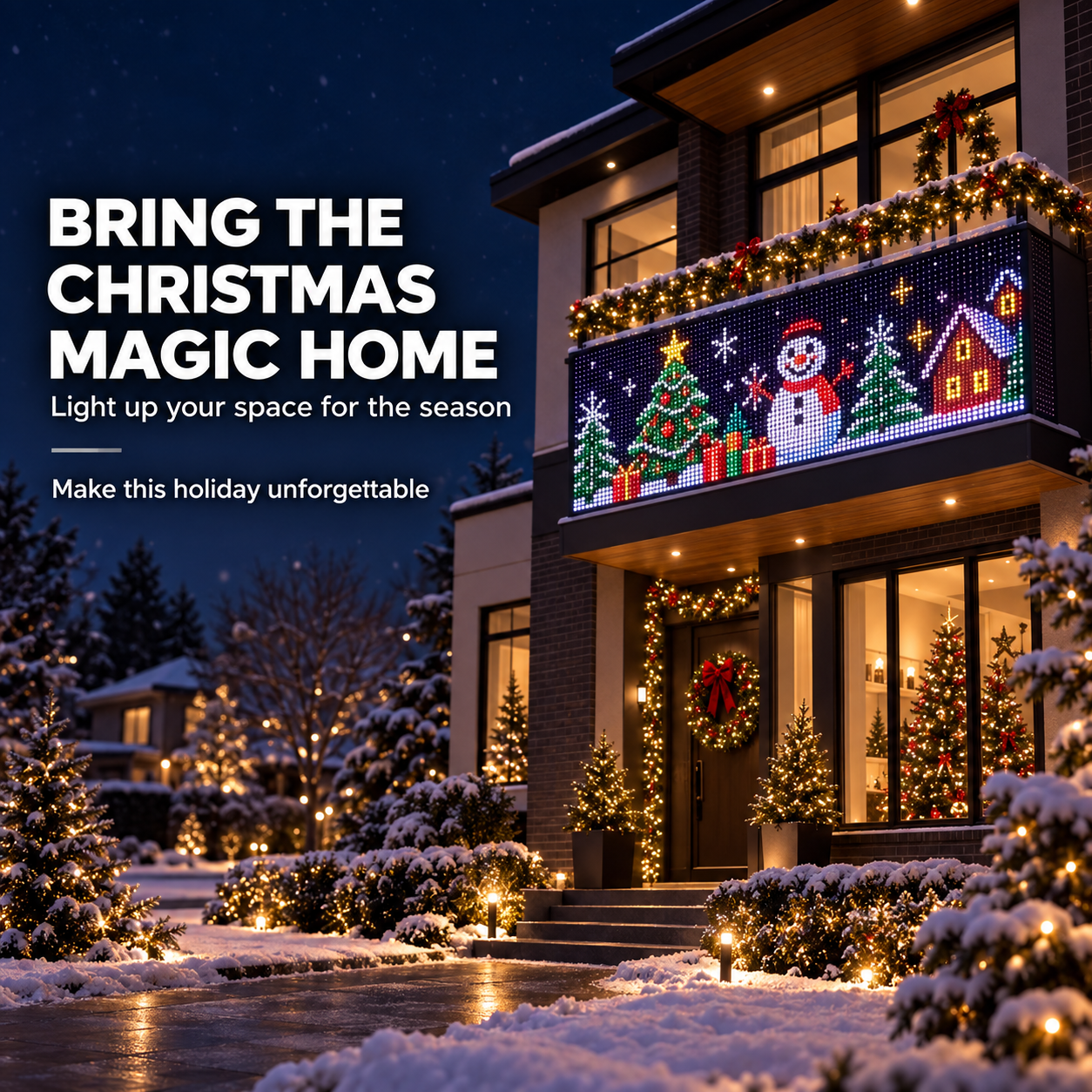 ✨ LAST DAY — 50% OFF!🎄🔥 Turn Your Balcony Into a Christmas Show – Animated LED Pixel Curtain Lights🎅