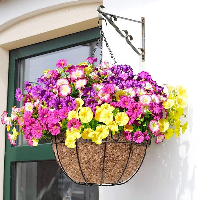 🌟 Limited Time Offer! 🌸 Spring Summer Home Decoration – 🌿 Fake Silk Colorful Morning Glory✨