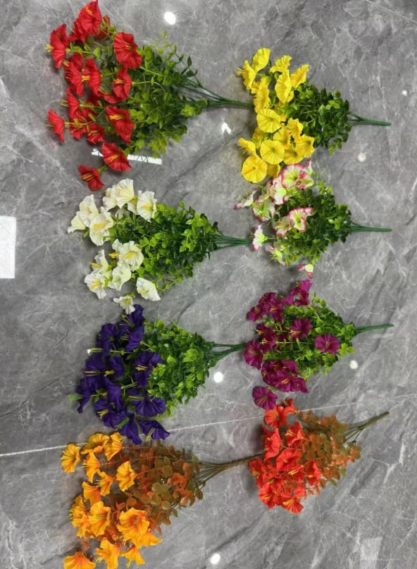 🌟 Limited Time Offer! 🌸 Spring Summer Home Decoration – 🌿 Fake Silk Colorful Morning Glory✨