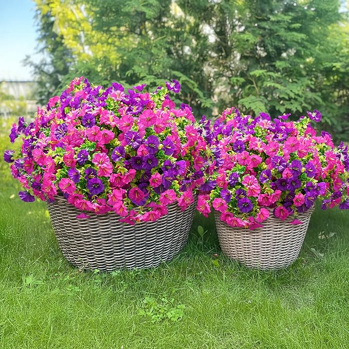 🌟 Limited Time Offer! 🌸 Spring Summer Home Decoration – 🌿 Fake Silk Colorful Morning Glory✨