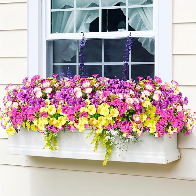 🌟 Limited Time Offer! 🌸 Spring Summer Home Decoration – 🌿 Fake Silk Colorful Morning Glory✨