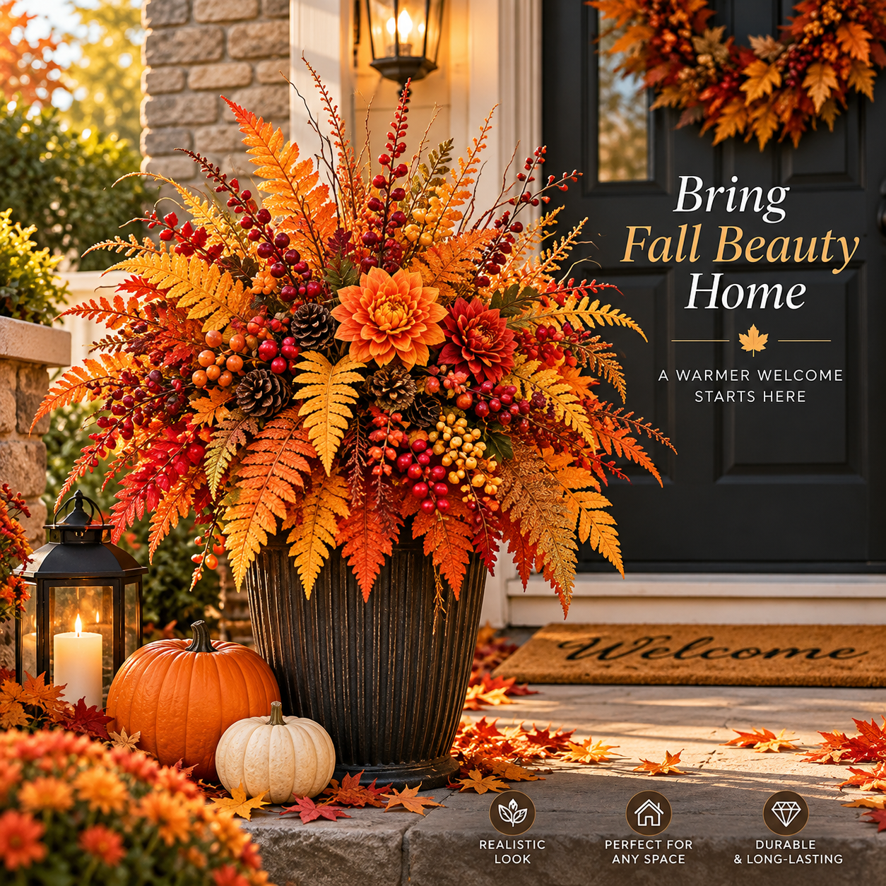 💥Hot Sale 50% Off 🍂 Autumn Harvest Floral Garden Stake Arrangement