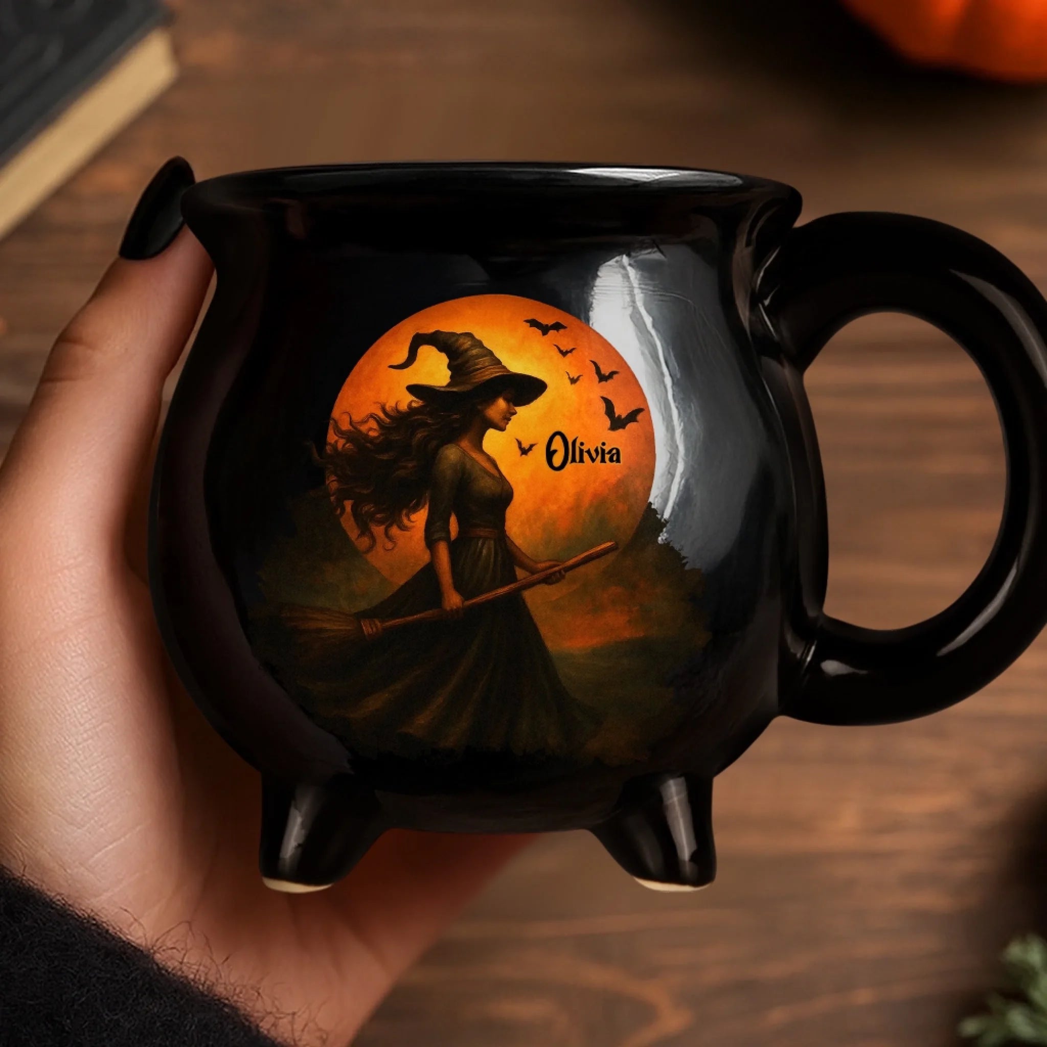 Cauldron Coffee Mug - Halloween Witchy Gifts For Besties, Sisters, BFF, Family, Yourself - Witching You A Wicked Brew
