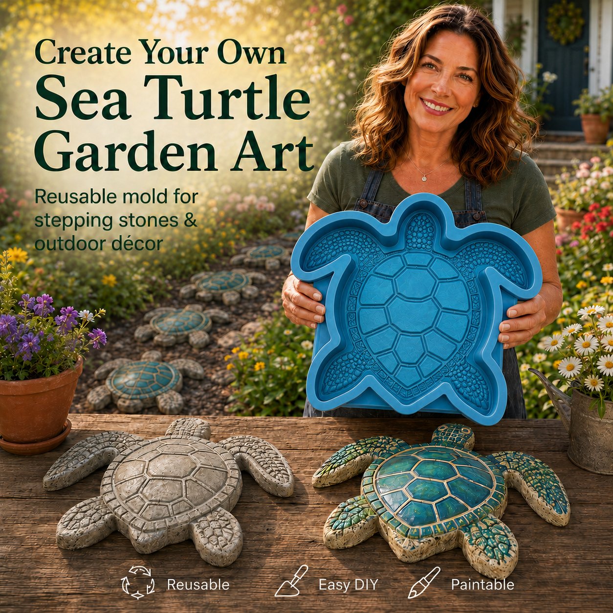💥 LAST DAY 49% OFF - 🌊 Reusable Ocean Theme Garden Art Mold – Make Your Garden Truly One of a Kind 