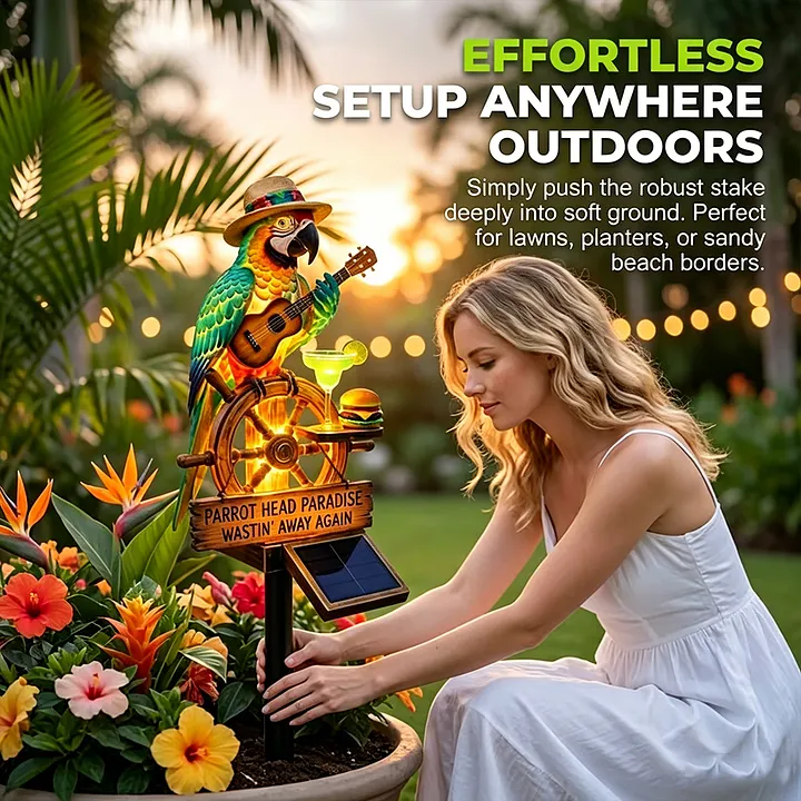 🔥2026 Spring Hot Sale🔥🌴 PARROT GUITAR SOLAR GARDEN LIGHT