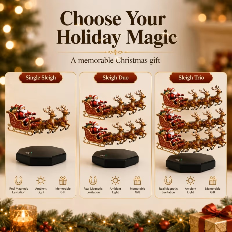 🎅 Santa’s Flying Sleigh — Magnetic Levitation Christmas Display ✨