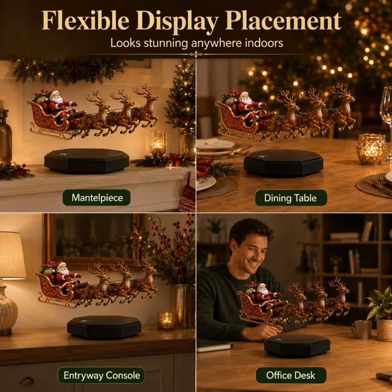 🎅 Santa’s Flying Sleigh — Magnetic Levitation Christmas Display ✨