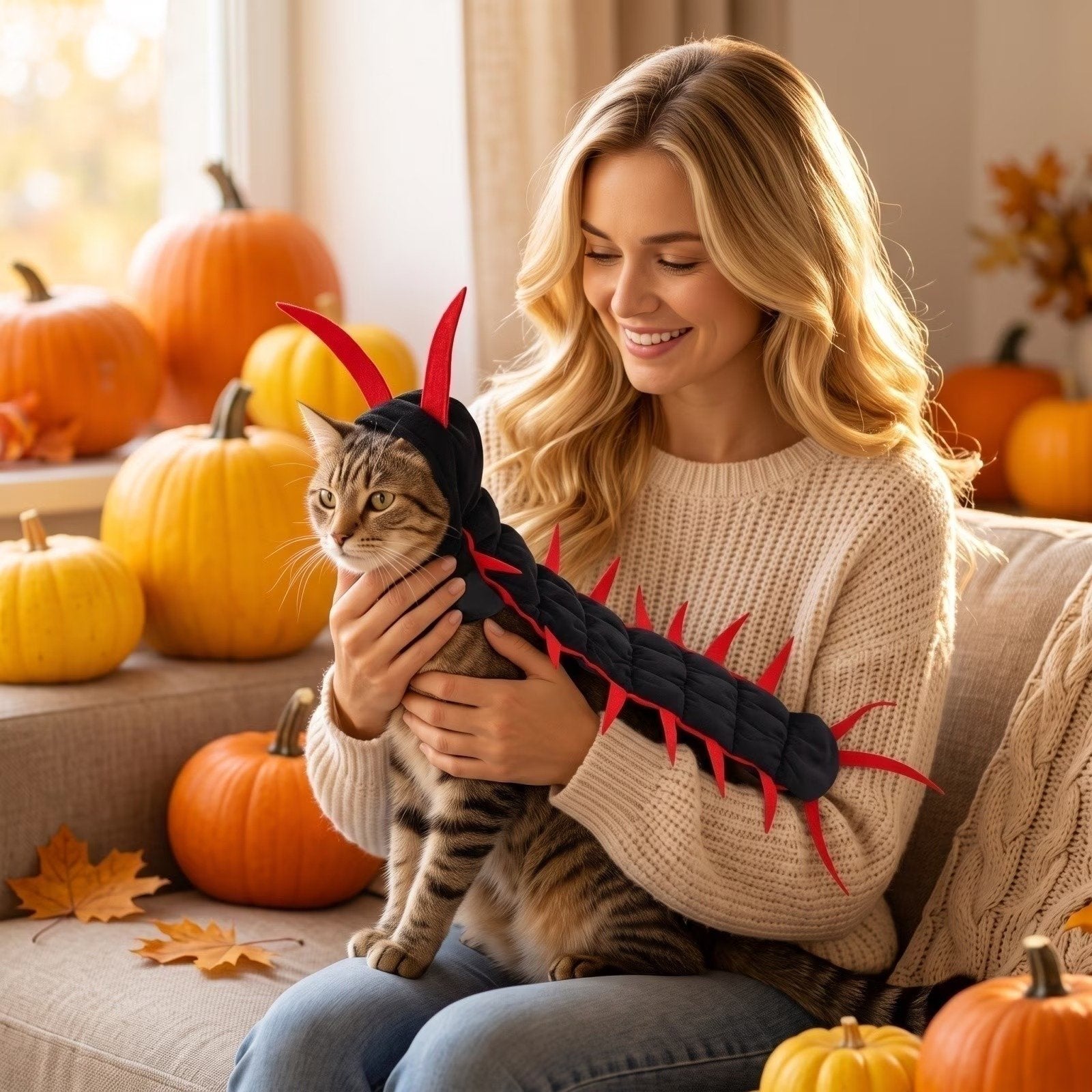 😹 Giant Centipede Cat Costume — Creepy Until It Starts Walking