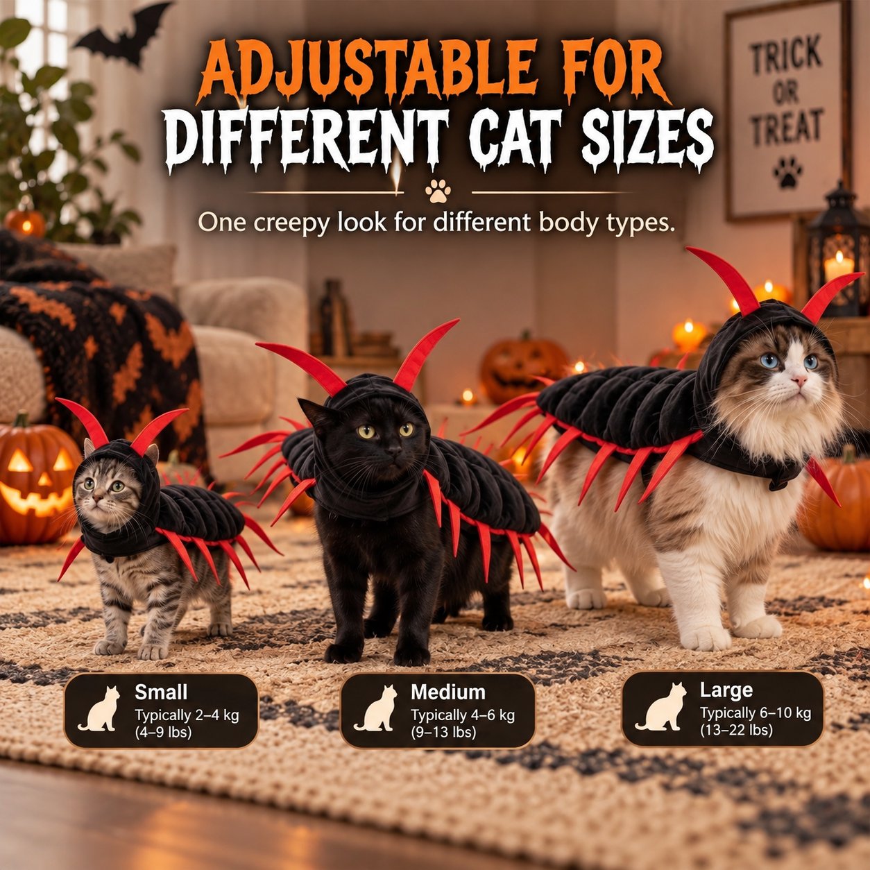 😹 Giant Centipede Cat Costume — Creepy Until It Starts Walking