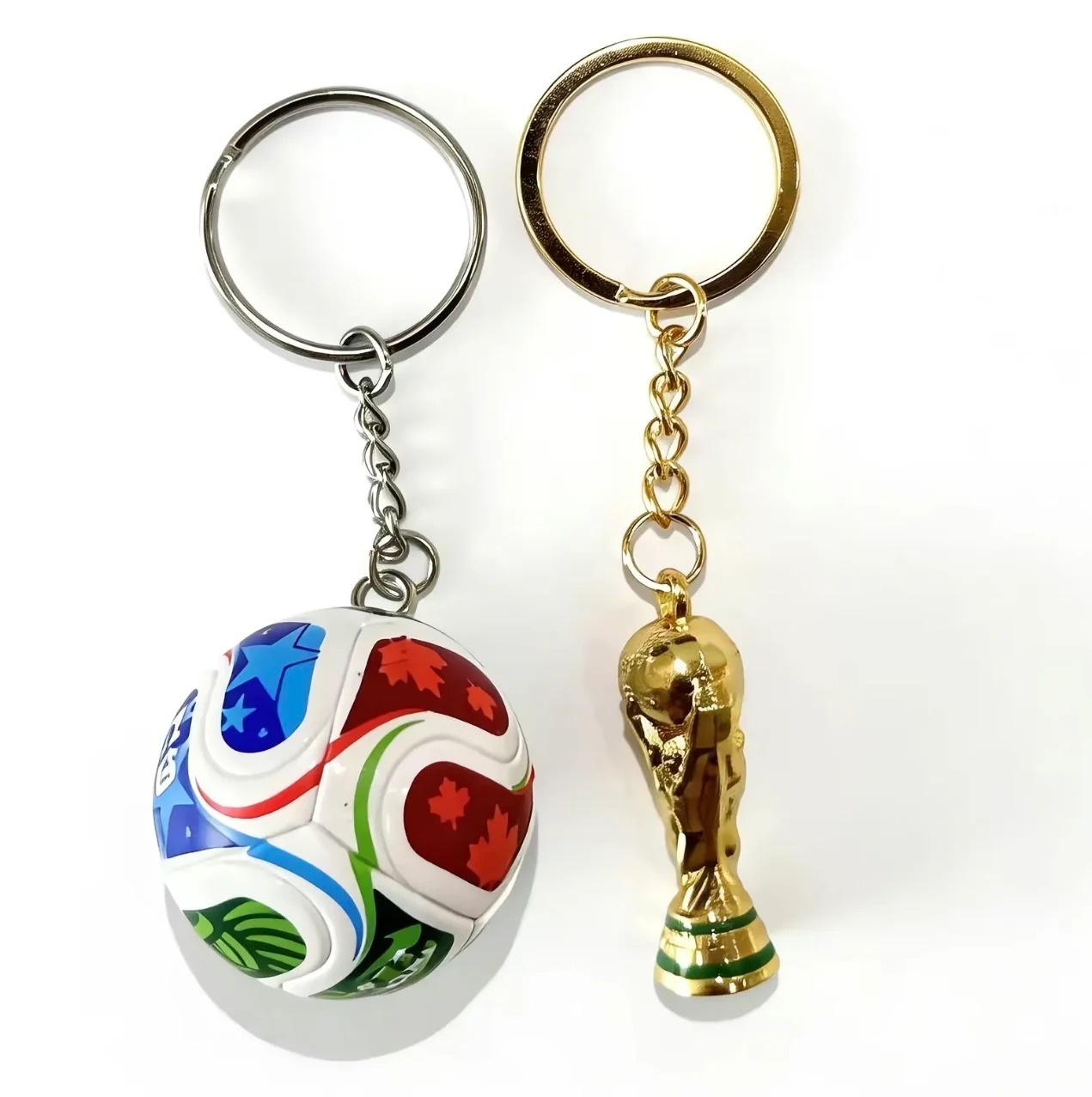 ⚽🏆Prívesok na kľúče s trofejou pre Majstrovstvá sveta vo futbale 2026, USA/Kanada/Mexiko - suvenírová trofej pre futbalových fanúšikov.