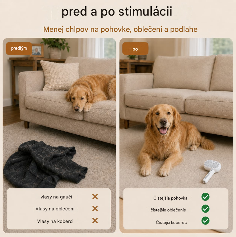 🐕Naparovací hrebeň pre domáce zvieratá – jednoduchý spôsob, ako znížiť vypadávanie srsti doma🐾