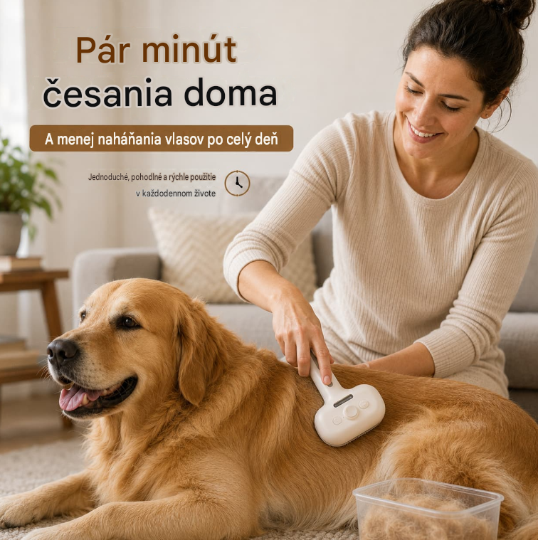 🐕Naparovací hrebeň pre domáce zvieratá – jednoduchý spôsob, ako znížiť vypadávanie srsti doma🐾